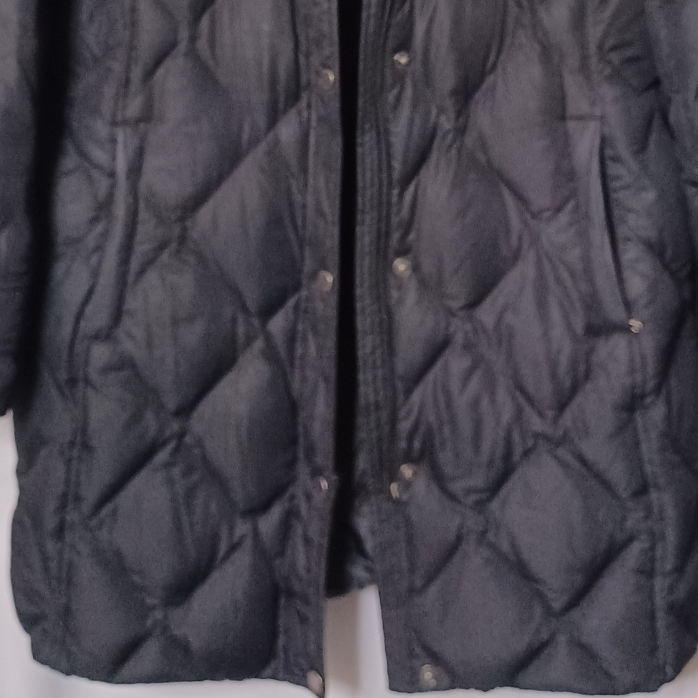 LAND'S END Women's Black Down/Feather 3/4 Coat. MP (10-12) - Picture 6 of 14